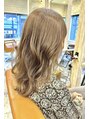 アグ ヘアー エメ 草加店(Agu hair aimer)&nbsp;赤みをおさえて透明感抜群透け感ベージュカラー！肌馴染みも◎