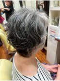50代60代♪大人の小顔ショート☆シースルー前髪ニュアンスパーマ