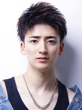 リップス 表参道店(LIPPS) アップバングショート【黒髪短髪ツーブロック刈り上げ】