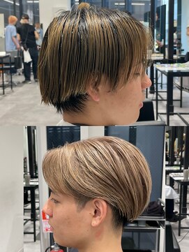 オーシャントーキョー 原宿(OCEAN TOKYO) 柔らかベージュの大人センターパート