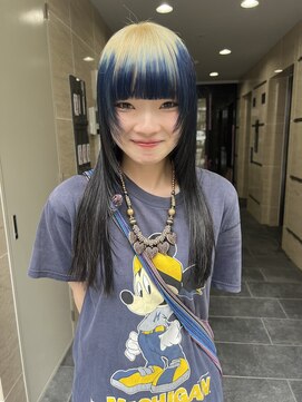 ヌープヘアーアイス(NUUP.hair ici) ◎透明感ネイビーブルーで垢抜け！小顔レイヤー韓国風