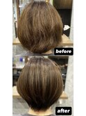 【うねり・広がり対策】ショートボブ×髪質改善フォルムメイク