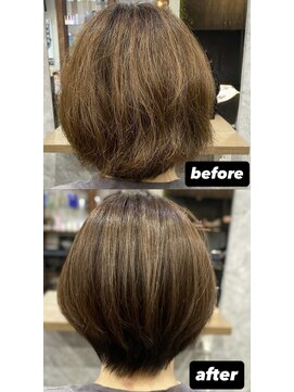 ブリーズ(BREAZE) 【うねり・広がり対策】ショートボブ×髪質改善フォルムメイク