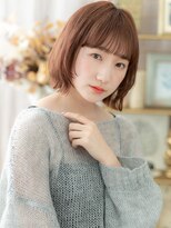 カバーヘア イヴ 戸頭店(COVER HAIR EVE)&nbsp;韓国風ベージュピンク外ハネハッシュカットc7戸頭20代30代40代