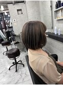 小顔ひし形 レイヤーカット 透明感カラー
