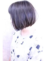 キャアリー(Caary)&nbsp;福山市　人気　バレイヤージュ＋　オン眉前下がりボブ　Caary♪