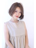 ローライトアッシュブラウン大人かわいいスリークボブ大人ボブ