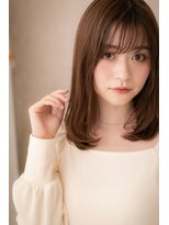 カバーヘア ブリス 大宮西口(COVER HAIR bliss) ピンクベージュxワンカール♪前下がりセミディY大宮20代30代40代