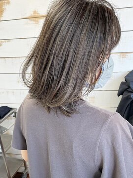 ハーツ(Heart's) 白髪ぼかし脱白髪染め髪質改善似合わせくびれボブ40代50代60代