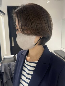 GBG 自由が丘 くびれショートボブ40代50代グレイカラー白髪染め白髪ぼかし