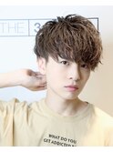 束感 マッシュ 緩スパイラルパーマ