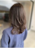 似合わせカットレイヤーこなれミディダークアッシュハイライト