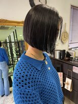 マイ ヘア デザイン 岡崎(MY hair design) 斜めバング/グレージュカラー/シルキーベージュ/岡崎