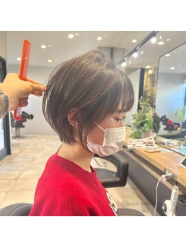 ヘアメイクアース 八潮店(HAIR & MAKE EARTH) ショートカット×ひし形ショートボブ×前髪あり20代30代40代