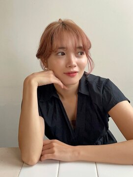 イコル(ikoru) ヘアアレンジ/ピンクベージュ/シースルーバング/30代/代官山