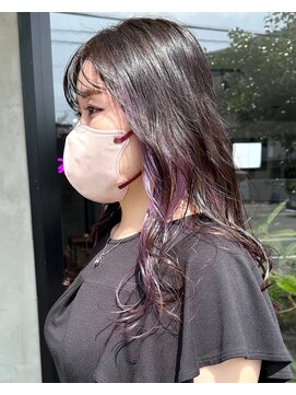 ナウアズ(now as.) 透明感溢れる☆パープルイヤリングカラー【シン】