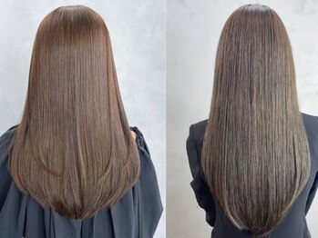 アイティーバイアルバム 松戸店(IT by ALBUM)の写真/【カット+ストレート+TR¥8600~】ツヤ感溢れる美髪へ。柔らかく自然なストレートを実現！[松戸/松戸駅]