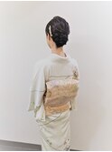 訪問着着つけとヘアセット