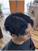 リッジ感強め波巻きパーマ