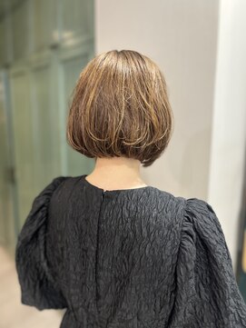 ヘアサロン ナノ(hair salon nano) ミニボブ/ハイライト/白髪ぼかし