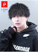 【LIPPS天神】縦落ちツイストツーブロックラウンドマッシュ