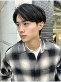 センターパート　メンズマッシュ　マッシュヘア　毛流れパーマ