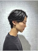 韓国風マッシュニュアンスパーマセンターパートフェザーパーマ