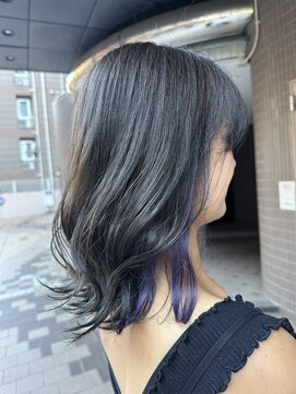 エン(en) ワンホンレイヤー/ミルクティーブロンド/ダークブルー/松戸