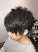 ２ブロック×マッシュ×ツイストスパイラルパーマ
