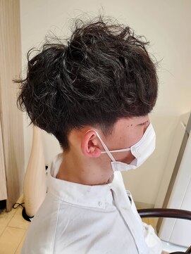 カズ 中津店(KAZU) スパイラル×ピンパーマ 刈り上げマッシュ