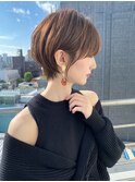 大人ショートボブ/ショート/ハイライト/レイヤーカット