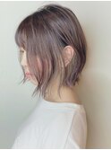 【morio原宿】軽めボブ　ラベージュ　透明感カラー　ハイライト