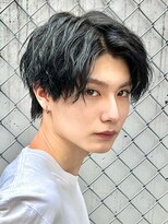波巻きスパイラルパーマツイストスパイラルツーブロック