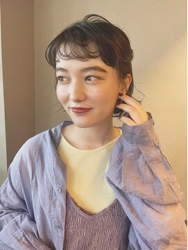 コポル(Copol) 巻いた前髪とハーフアップ