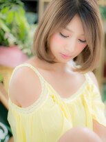 カバーヘア ブリス 志木南口駅前店(COVER HAIR bliss)&nbsp;前下がりミディアムボブ外国人風暖色系カラーc5志木20代30代!