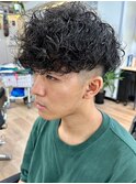 スペインカール ラルフカール フェードカット メンズパーマ 横浜