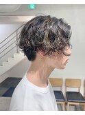 メンズニュアンスパーマ波巻きスパイラルメンズパーマ