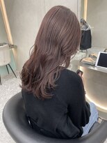 ロンドメリア 天神大名店(Lond Melia) ★斜めバングミディアムヘアグレージュカラーシルキーベージュ★