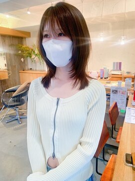 ドルセプラタ(Dulce plata) くびれ小顔レイヤーハッシュカット×チョコレートブラウンカラー