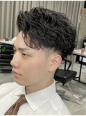 スパイラルパーマ短髪パーマ/メンズ/刈り上げ/眉毛/ツイスト