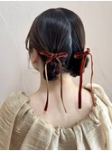結婚式お呼ばれセット　ツインお団子