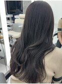 ◎美髪カールシアーカラーグレージュロングセミディ