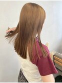 ブリーチなしダブルカラーベージュ＊艶髪ストレート透明感カラー