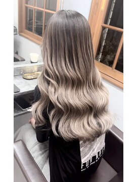 オズ 郡山駅前店(OZ) ミニウルフチェリーブラウンホワイトグレージュフェザーパーマ