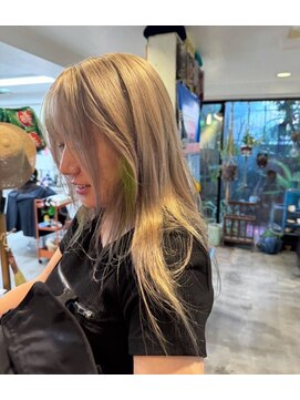 リブロ 三軒茶屋(LIBRO) チェリーブラウンバレイヤージュセミロングハイライト