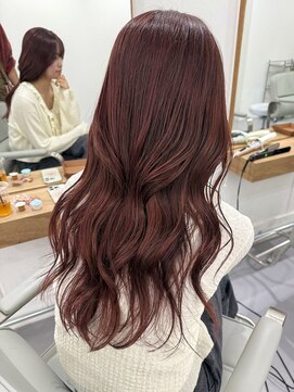 挑戦しやすいピンク系【ブリーチ無しカシスピンク♪】