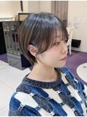 顔まわりカット　京都美容室　ショートボブ　進詩織