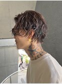 メンズパーマ メンズボブ スパイラルパーマ センターパート