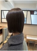 着物ヘア/大人ガーリー/ダークアッシュ/似合わせカット/蟹江