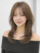 ノア 三宮店(NOA) 【NOA】韓国風くびれレイヤー小顔カット×柔らかベージュ